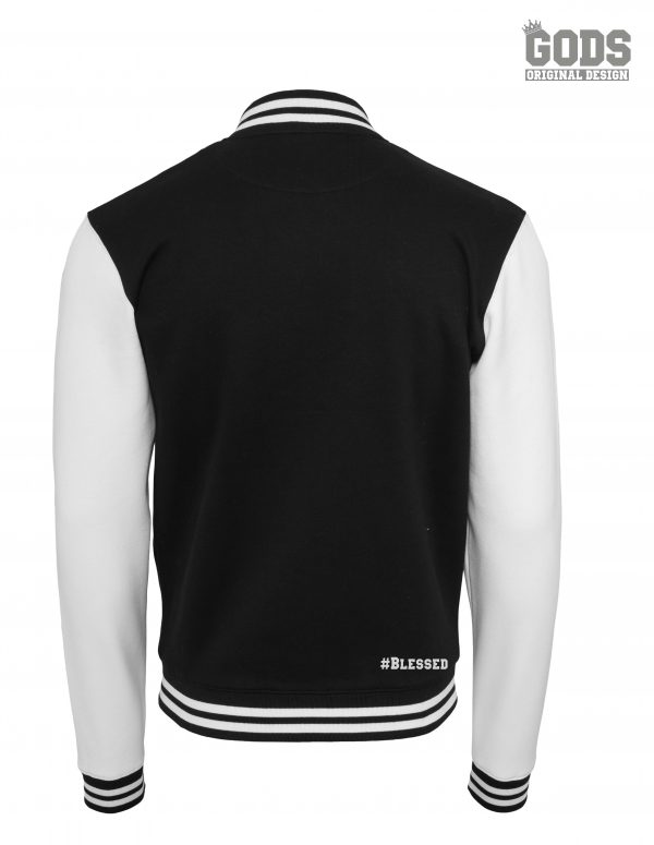 College jacket black and white back white 07