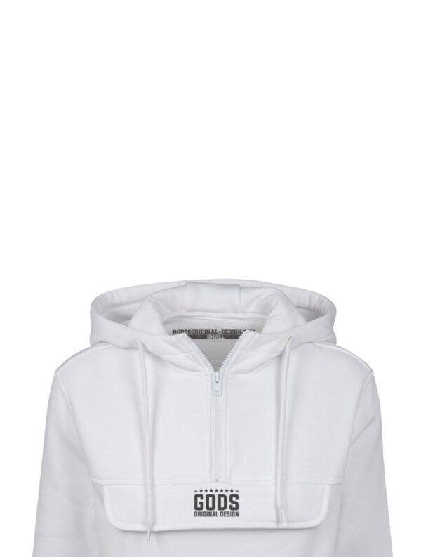 Pull over hoodie white ladies chest