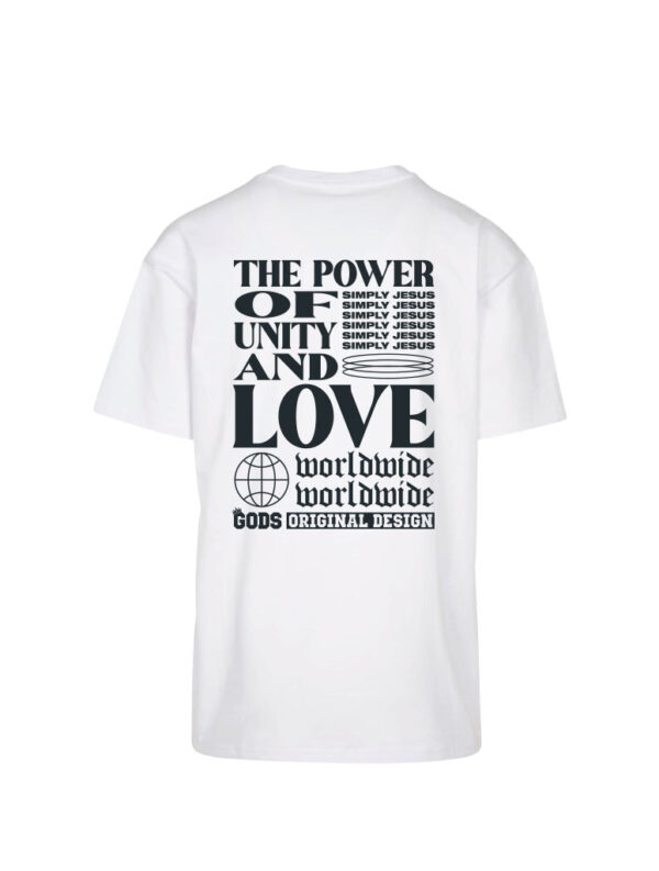 Power Of Unity and Love Tee White Back