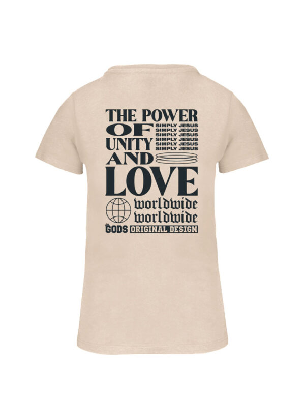 The Power of Unity and Love Ladys Tee Sand Back